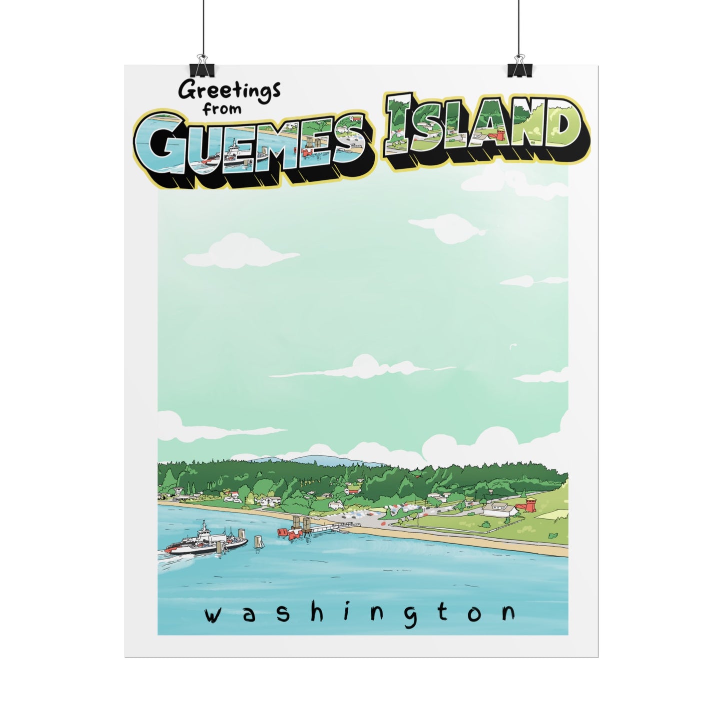 Guemes Island Ferry Rolled Posters
