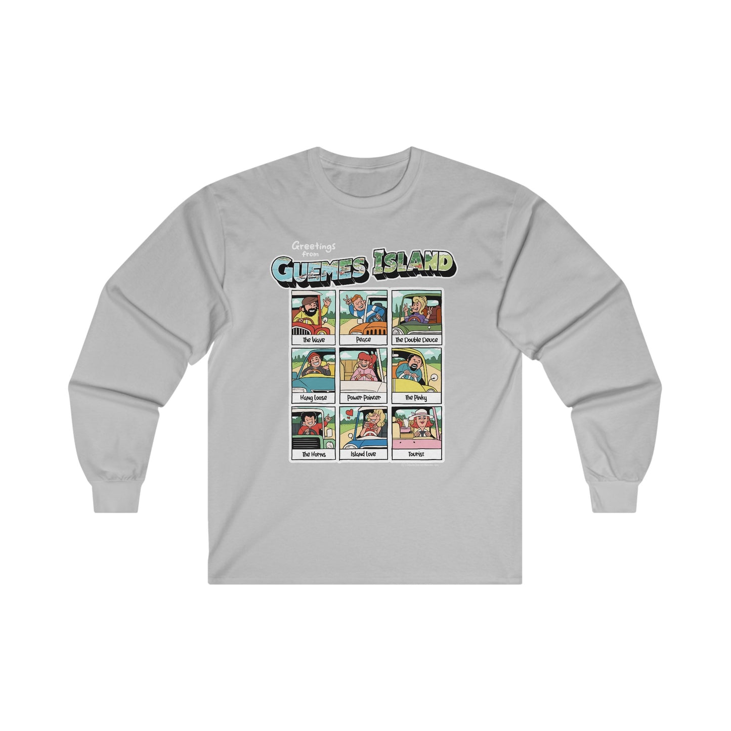 "The Guemes Wave" Comic Style Long Sleeve T-Shirt