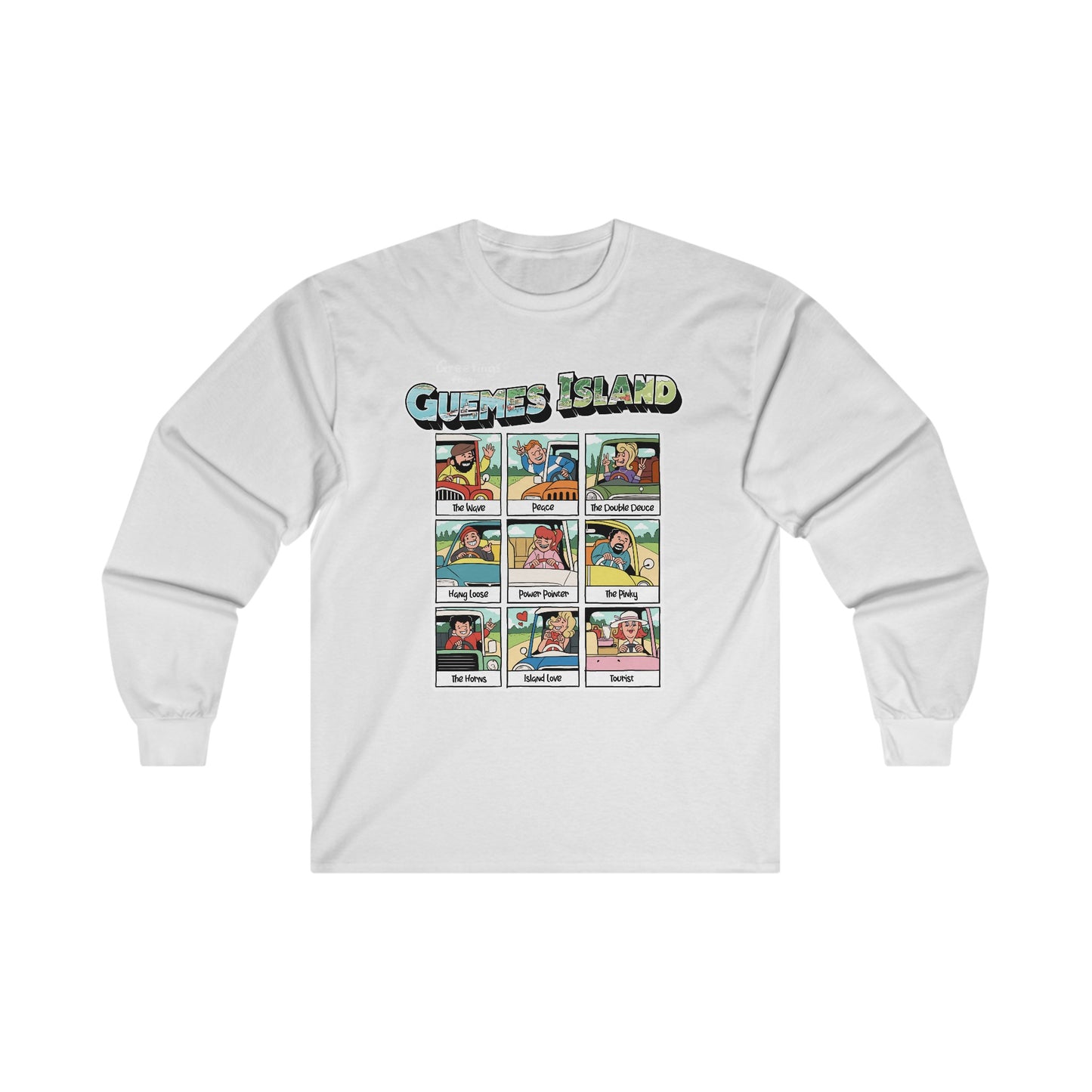 "The Guemes Wave" Comic Style Long Sleeve T-Shirt