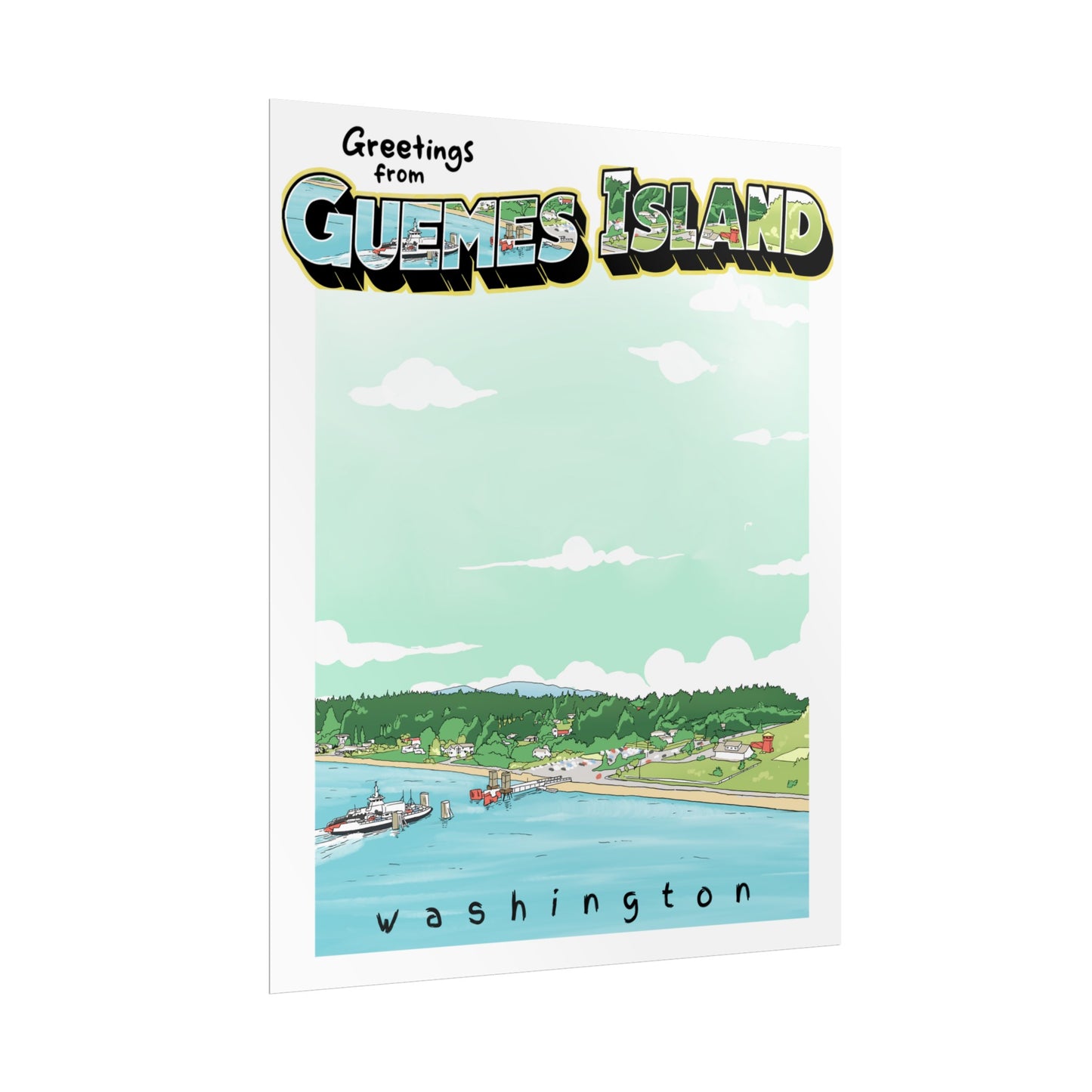Guemes Island Ferry Rolled Posters