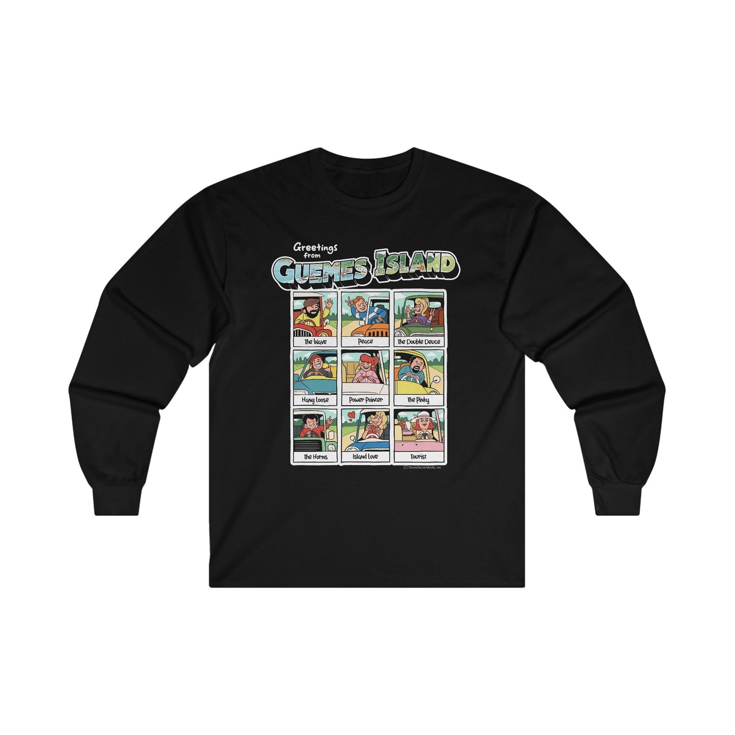 "The Guemes Wave" Comic Style Long Sleeve T-Shirt