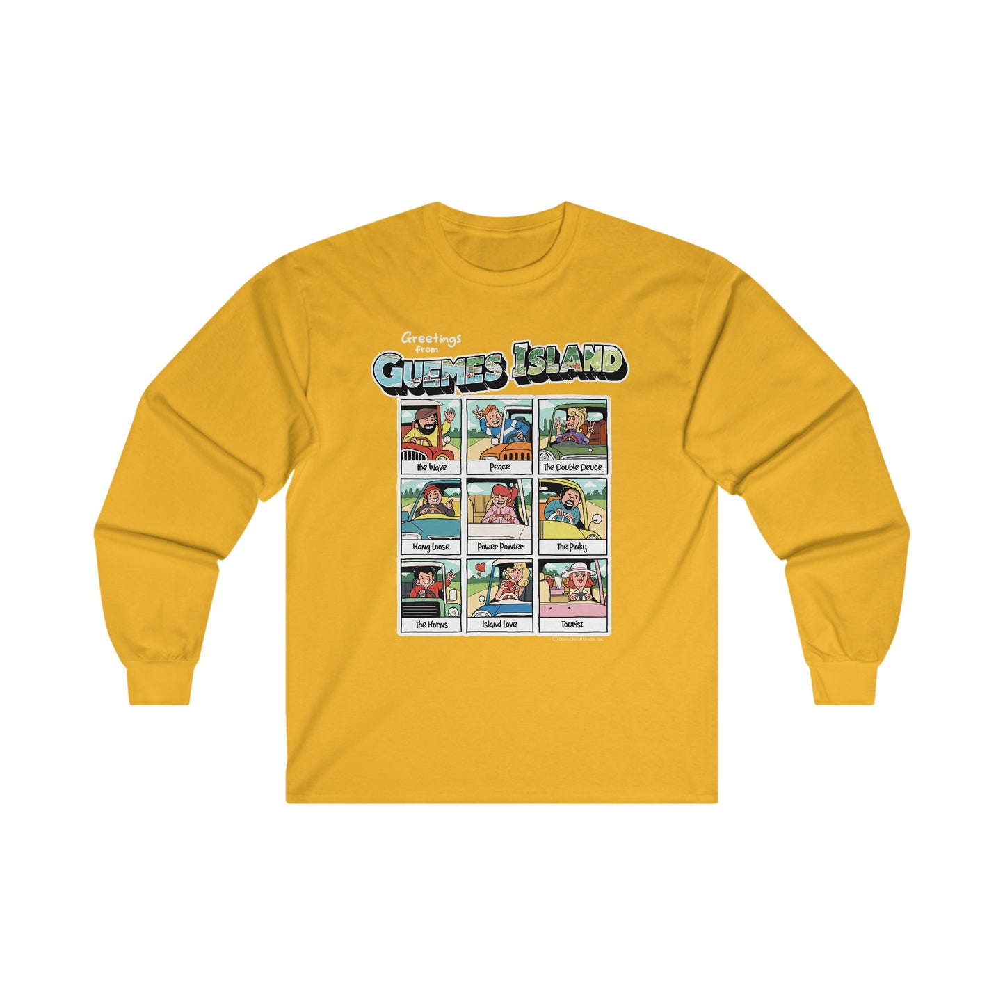 "The Guemes Wave" Comic Style Long Sleeve T-Shirt