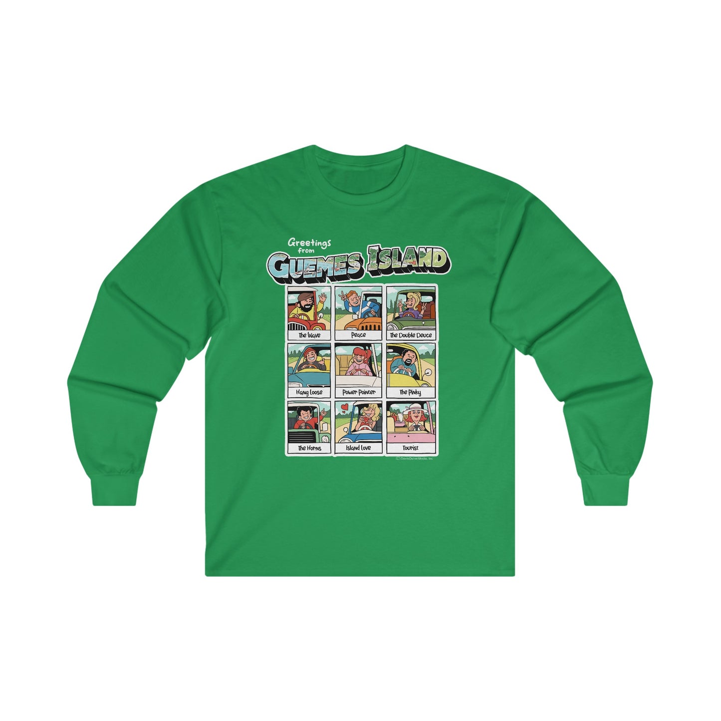 "The Guemes Wave" Comic Style Long Sleeve T-Shirt