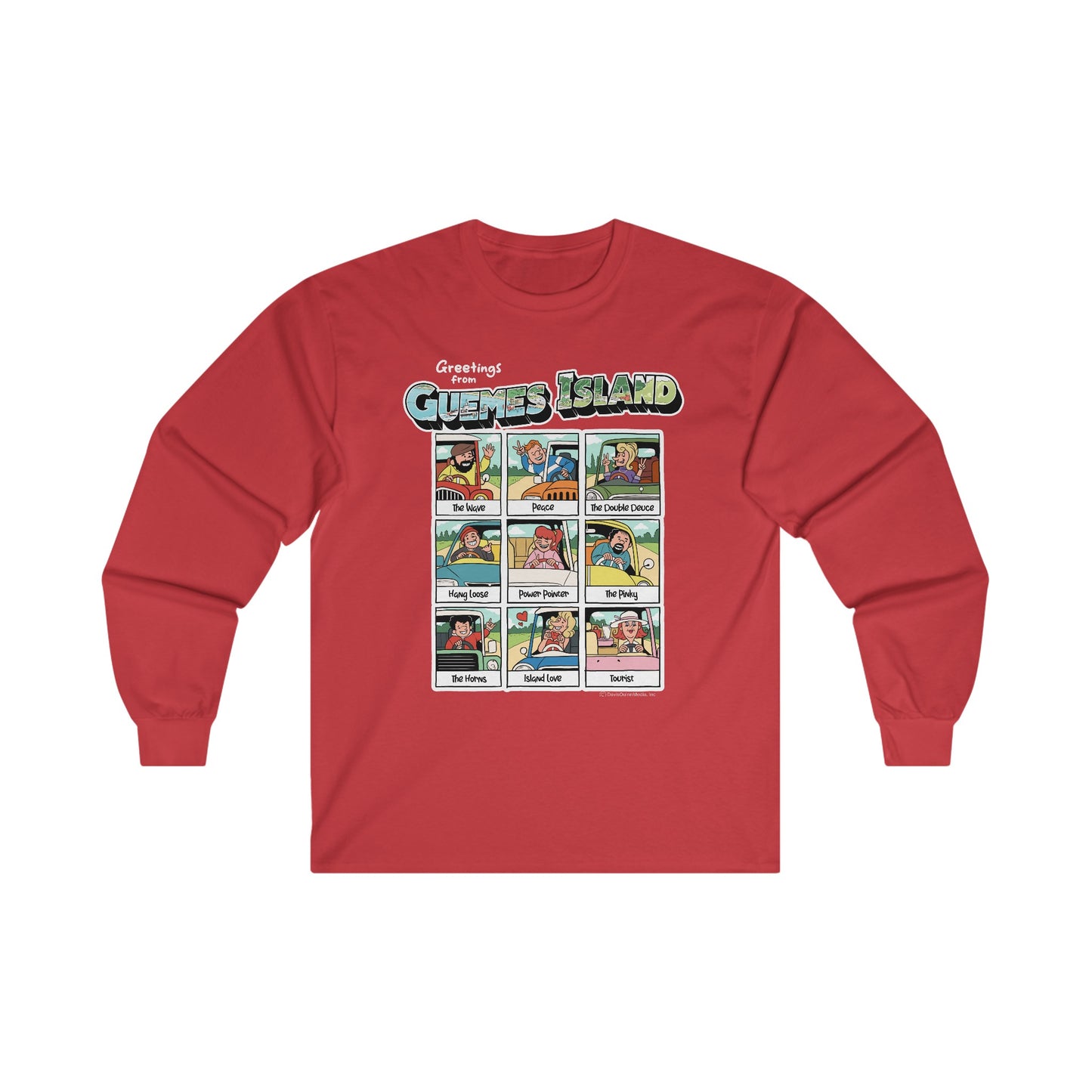 "The Guemes Wave" Comic Style Long Sleeve T-Shirt