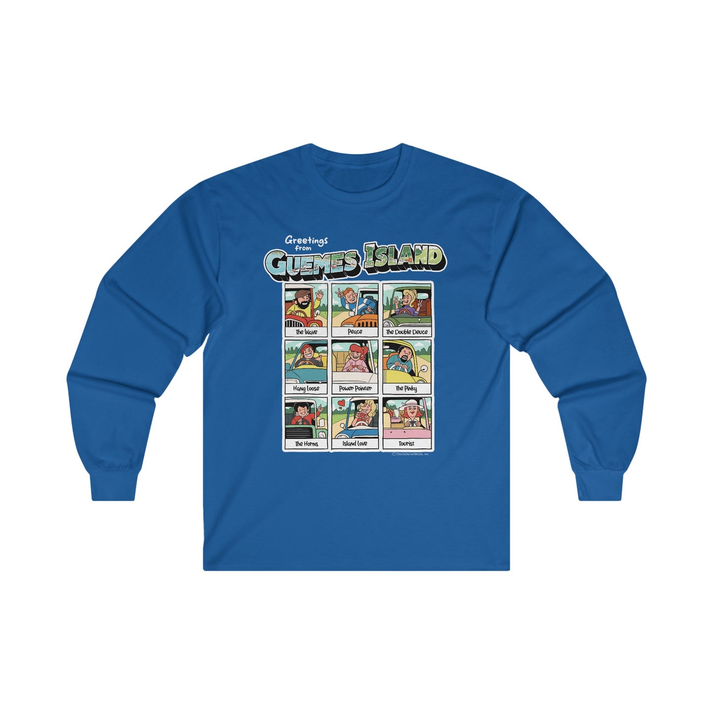 "The Guemes Wave" Comic Style Long Sleeve T-Shirt