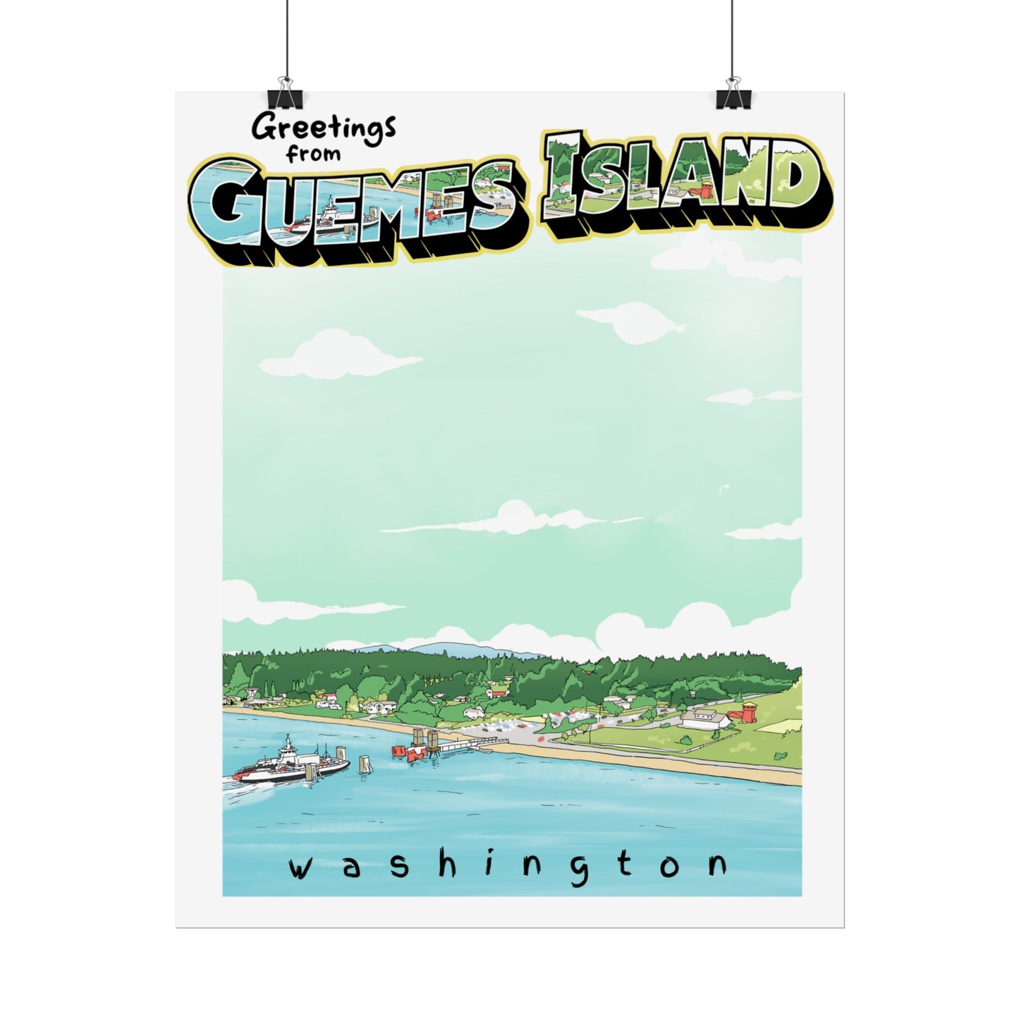 Guemes Island Ferry Rolled Posters