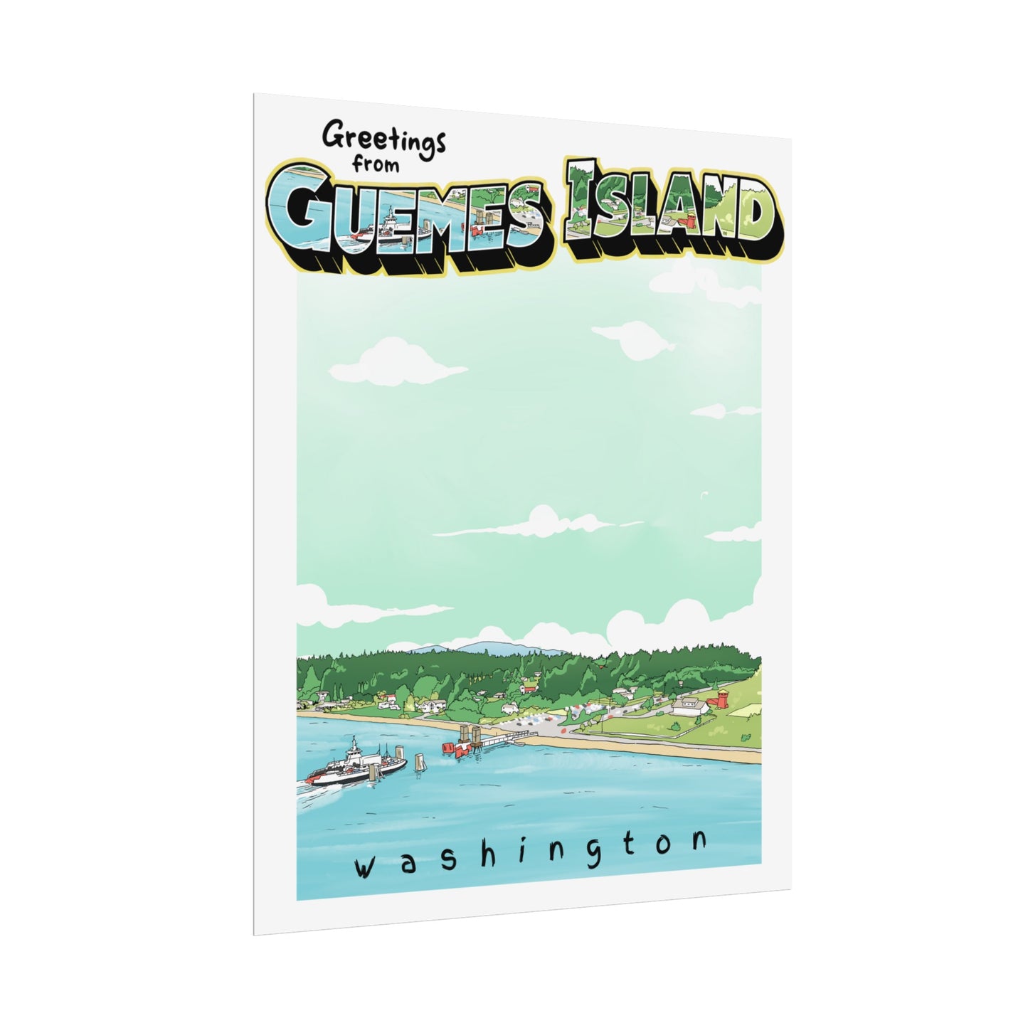 Guemes Island Ferry Rolled Posters