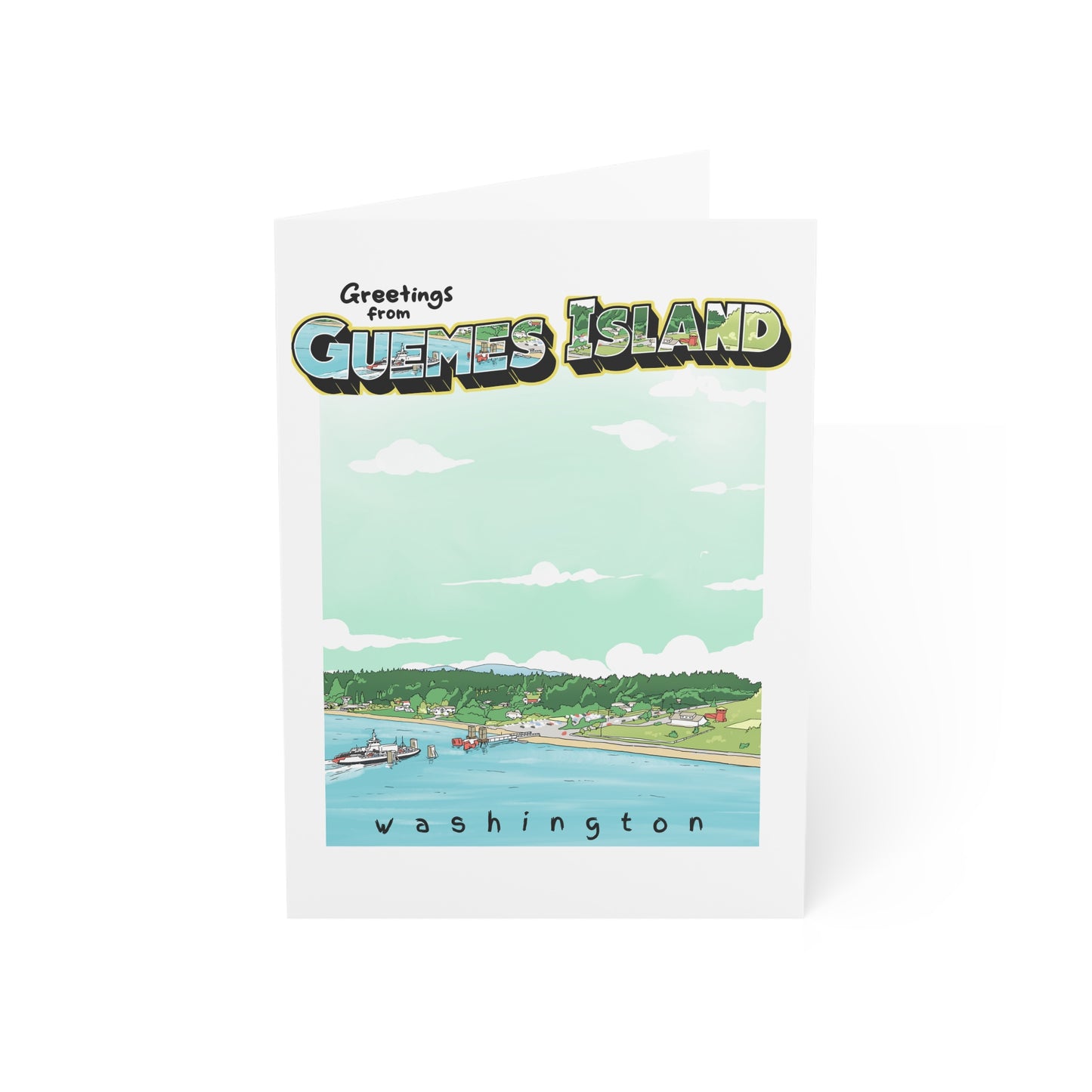 "Greetings from Guemes Island" Greeting Cards